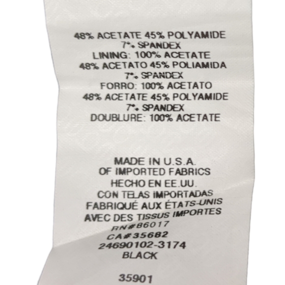 BEBE Gorgeous Black Satin Skirt Size 6,. - Picture 14 of 15